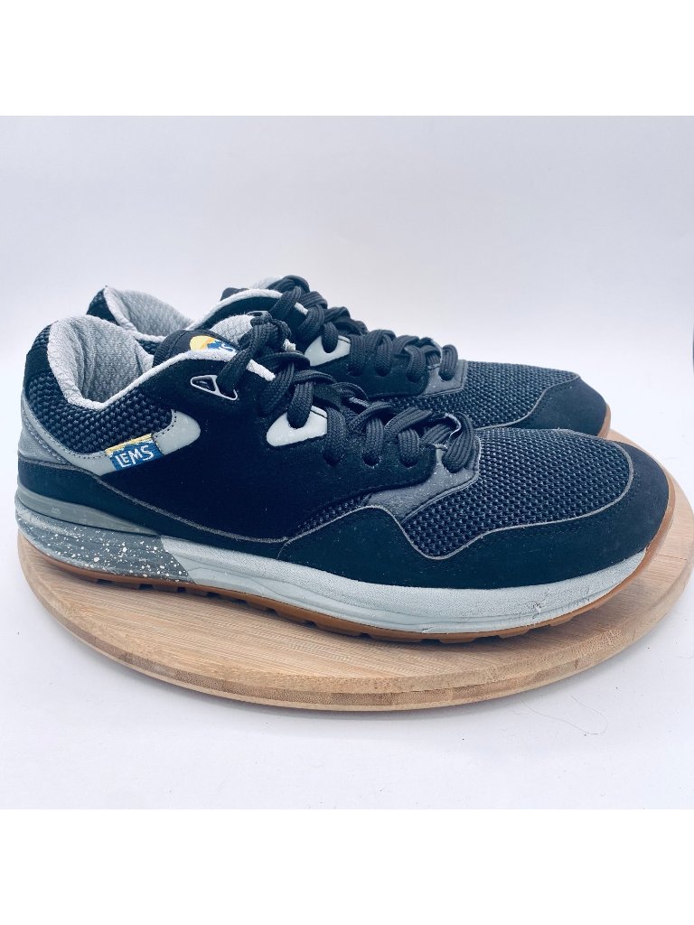 Lems Trailhead Shoes Mens 8 Black Suede Lace Up Barefoot Sneakers